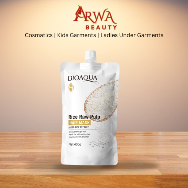 BIOAQUA RICE RAW PULP HAIR MASK 400G